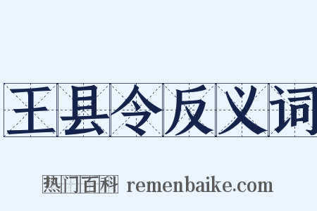 王县令反义词是什么意思的图片